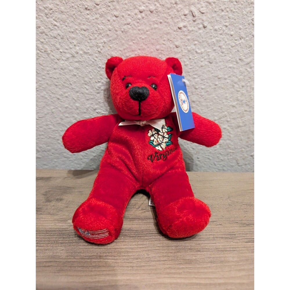 Symbolz Virginia Old Dominion State Souvenir Beanbag Bear Plush 2001